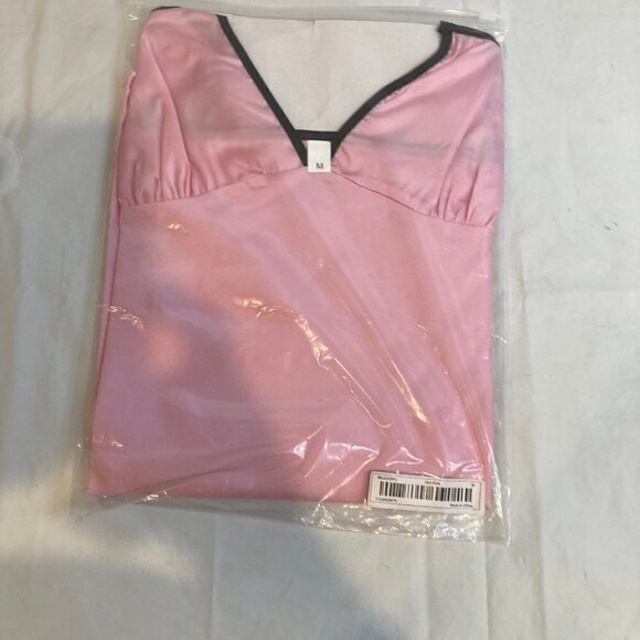 WOMENS SATIN PAJAMA LOUNGE SLEEPWEAR CAMI DRESS SPAGHETTI STRAP NIGHTGOWN SIZE M - Picture 3 of 4